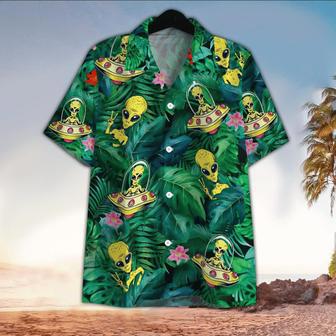 Ufo Alien Green Tropical Hawaiian Aloha Shirts | Newhawaiianshirts AU