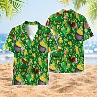 Unisex Irish Hat Saint Patrick's Day Green Aloha Hawaiian Shirts, St Patrick's Day Hawaiian Shirts, Gift For Him | Newhawaiianshirts AU