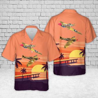 Us Air Force Hawaiian Shirt, Us Air Force Supermarine Spitfire Mk.Ix Wz-Gj Eleonor Of Fighter Group In World War Ii Hawaiian Shirt | Newhawaiianshirts DE