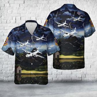 Us Air Force Hawaiian Shirt, Us Air Force Weather Reconnaissance Squadron Lockheed Hercules (Sn 64-14861) Hawaiian Shirt | Newhawaiianshirts AU