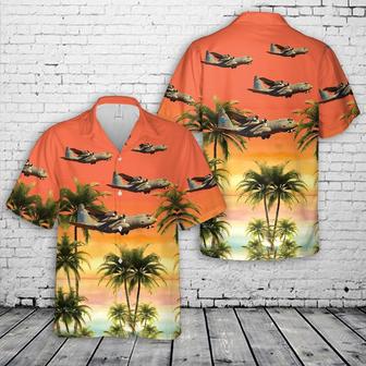 Us Air Force Hawaiian Shirt, Delaware Airlift Wing Aw) Lockheed Hercules The First State Hawaiian Shirt | Newhawaiianshirts DE