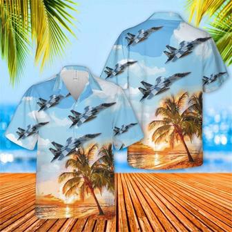 Us Air Force Hawaiian Shirt, Usaf Aggressor Squadron Mcdonnell Douglas Eagle 80-0010 Hawaiian Shirt | Newhawaiianshirts DE