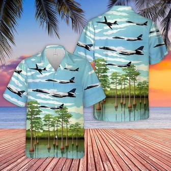 Us Air Force Hawaiian Shirt, Usaf Bomb Squadron, Bomb Wing, Georgia Rockwell Lancer Hawaiian Shirt | Newhawaiianshirts UK