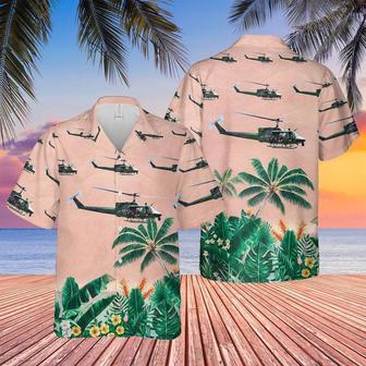 Us Air Force Hawaiian Shirt, Usaf Helicopter Squadron Bell Iroquois Hawaiian Shirt | Newhawaiianshirts UK