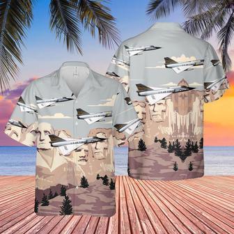 Us Air Force Hawaiian Shirt, Us Air Force Flying Training Squadron Convair Delta Dart Flying Past Mt. Rushmore Hawaiian Shirt | Newhawaiianshirts AU