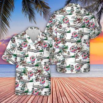 Us Air Force Hawaiian Shirt, Us Air Force North American Mustang Fighter Squadron Hawaiian Shirt | Newhawaiianshirts