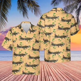 Us Air Force Hawaiian Shirt, Us Air Force Flying Fortress 42-31713 'Snake Hips' Of Bombardment Group Hawaiian Shirt | Newhawaiianshirts AU