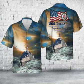 Us Navy Hawaiian Shirt, Us Navy Uss Tulsa Independence-Class Littoral Combat Ship Hawaiian Shirt | Newhawaiianshirts DE