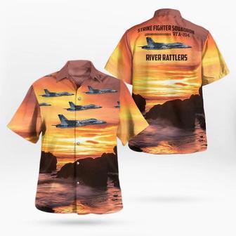 Us Navy Hawaiian Shirt, Us Navy Strike Fighter Squadron 204 River Rattlers Hornet Hawaiian Shirt | Newhawaiianshirts CA