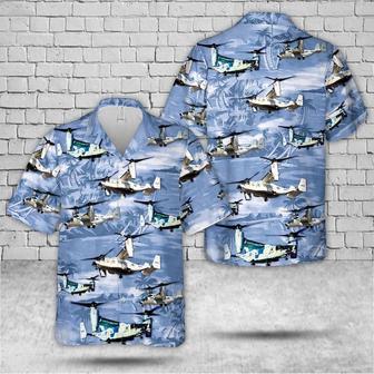 Us Navy Hawaiian Shirt, Us Navy Bell Boeing Osprey Hawaiian Shirt, Military Hawaiian Shirt | Newhawaiianshirts CA