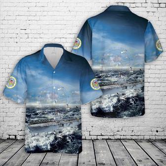 Us Navy Hawaiian Shirt, Us Navy Uss New Orleans Iwo Jima-Class Amphibious Assault Ship Hawaiian Shirt | Newhawaiianshirts DE