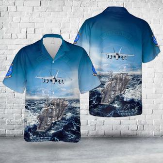 Us Navy Hawaiian Shirt, Us Navy Boeing Growler Of 'Cougars' Hawaiian Shirt, Military Hawaiian Shirt | Newhawaiianshirts CA