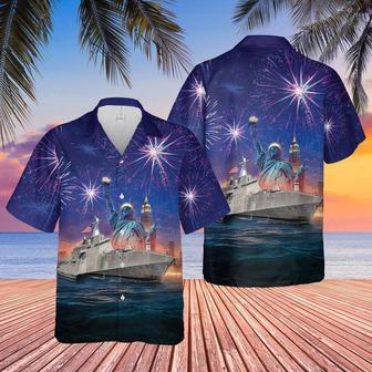 Us Navy Hawaiian Shirt, Us Navy Uss Independence Hawaiian Shirt, Military Hawaiian Shirt | Newhawaiianshirts CA