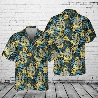 Us Navy Hawaiian Shirt, Us Navy Chief Anchor Pocket Hawaiian Shirt, Military Hawaiian Shirt | Newhawaiianshirts DE