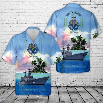 Us Navy Hawaiian Shirt, Uss Cushing Us Navy Destroyer Hawaiian Shirt, Military Hawaiian Shirt | Newhawaiianshirts DE