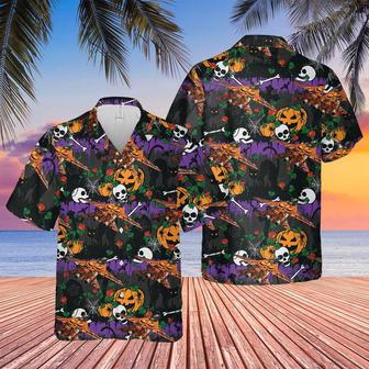 Us Navy Hawaiian Shirt, Us Navy Grumman Tomcat Halloween Hawaiian Shirt, Military Hawaiian Shirt | Newhawaiianshirts CA