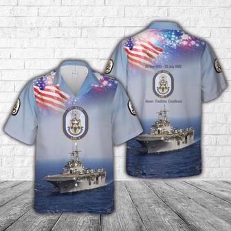 Us Navy Hawaiian Shirt, Us Navy Uss Wasp Of July Hawaiian Shirt, Military Hawaiian Shirt | Newhawaiianshirts CA