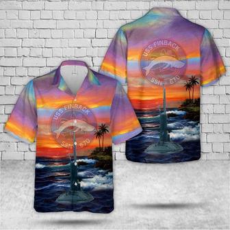 Us Navy Hawaiian Shirt, Us Navy Uss Finback Attack Submarine Hawaiian Shirt, Military Hawaiian Shirt | Newhawaiianshirts CA