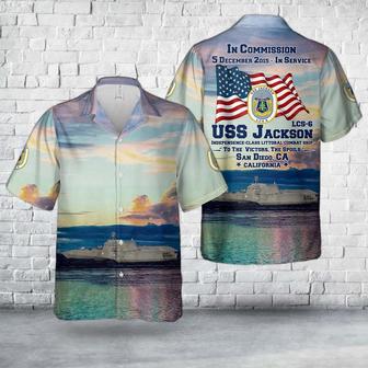 Us Navy Hawaiian Shirt, Us Navy Uss Jackson Independence-Class Littoral Combat Ship Hawaiian Shirt | Newhawaiianshirts DE