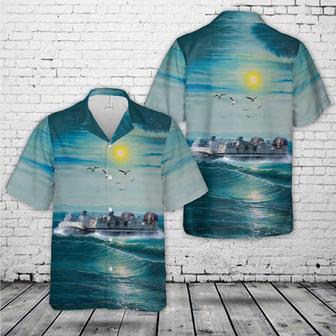 Us Navy Hawaiian Shirt, Us Navy Landing Craft Air Cushion Hawaiian Shirt, Military Hawaiian Shirt | Newhawaiianshirts AU