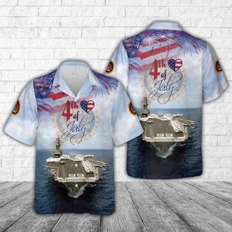 Us Navy Hawaiian Shirt, Us Navy Uss America Of July Hawaiian Shirt, Military Hawaiian Shirt | Newhawaiianshirts CA