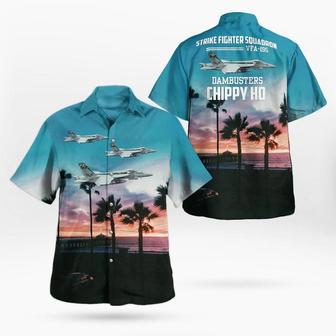 Us Navy Hawaiian Shirt, Us Navy Strike Fighter Squadron 195 Dambusters Super Hornet Hawaiian Shirt | Newhawaiianshirts AU