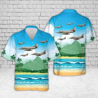 Us Navy Hawaiian Shirt, Us Navy Skyhawk Hawaiian Shirt, Military Hawaiian Shirt | Newhawaiianshirts CA