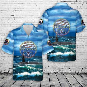 Us Navy Hawaiian Shirt, Us Navy Uss Alabama Ohio-Class Submarine Ballistic Missile Submarines Hawaiian Shirt | Newhawaiianshirts CA