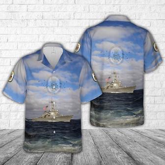 Us Navy Hawaiian Shirt, Us Navy Uss Mitscher Arleigh Burke Class Hawaiian Shirt, Military Hawaiian Shirt | Newhawaiianshirts CA