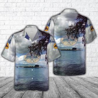 Us Navy Hawaiian Shirt, Us Navy Uss Sam Houston Hawaiian Shirt, Military Hawaiian Shirt | Newhawaiianshirts CA