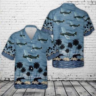 Us Navy Hawaiian Shirt, Grumman Wildcat Us Navy Wwii Fighter Plane Hawaiian Shirt, Military Hawaiian Shirt | Newhawaiianshirts CA