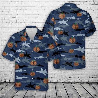 Us Navy Hawaiian Shirt, Us Navy Mcdonnell Douglas Hornet Silhouettes Pumpkin Hawaiian Shirt, Military Hawaiian Shirt | Newhawaiianshirts AU