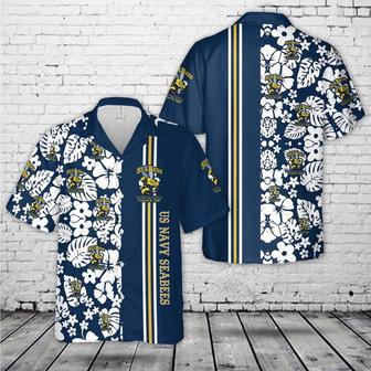 Us Navy Hawaiian Shirt, Us Navy Seabees Hawaiian Shirt, Military Hawaiian Shirt | Newhawaiianshirts CA