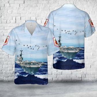 Us Navy Hawaiian Shirt, Us Navy Uss Saratoga Hawaiian Shirt, Military Hawaiian Shirt | Newhawaiianshirts CA