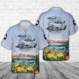 Us Navy Hawaiian Shirt, Us Navy Helicopter Maritime Strike Squadron 75 (Helmarstrikeron 75) Wolfpack Seahawk Hawaiian Shirt | Newhawaiianshirts UK