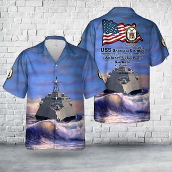 Us Navy Hawaiian Shirt, Us Navy Uss Gabrielle Giffords Independence-Class Littoral Combat Ship Hawaiian Shirt | Newhawaiianshirts