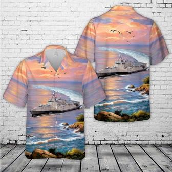 Us Navy Hawaiian Shirt, Us Navy Uss Coronado Littoral Combat Ship (Lcs) Hawaiian Shirt, Military Hawaiian Shirt | Newhawaiianshirts