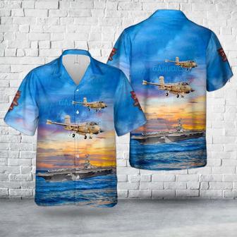 Us Navy Hawaiian Shirt, Us Navy Prowler Embarked On Uss George H. W. Bush (Cvn 77) Hawaiian Shirt | Newhawaiianshirts AU