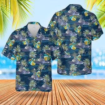 Us Navy Hawaiian Shirt, Us Navy Uss Mustin Arleigh Burke-Class Destroyer Hawaiian Shirt | Newhawaiianshirts CA