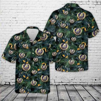 Us Navy Hawaiian Shirt, Us Navy Seabees With Wreath Hawaiian Shirt, Military Hawaiian Shirt | Newhawaiianshirts CA