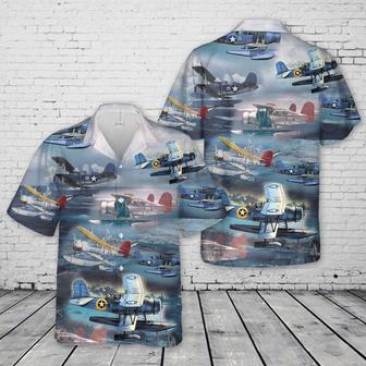 Us Navy Hawaiian Shirt, Us Navy Curtiss Soc Seagull Hawaiian Shirt, Military Hawaiian Shirt | Newhawaiianshirts CA