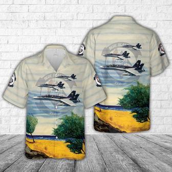 Us Navy Hawaiian Shirt, Us Navy F Blue Blasters Hawaiian Shirt, Military Hawaiian Shirt | Newhawaiianshirts DE