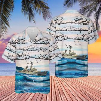 Us Navy Hawaiian Shirt, Us Navy Uss John King Hawaiian Shirt, Military Hawaiian Shirt | Newhawaiianshirts CA