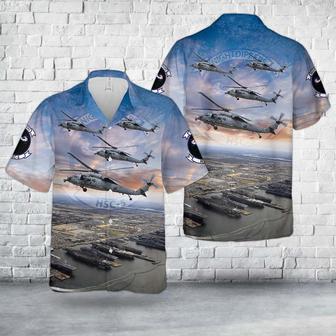 Us Navy Hawaiian Shirt, Us Navy Nightdippers Sikorsky Seahawk At Naval Station Norfolk Hawaiian Shirt | Newhawaiianshirts CA