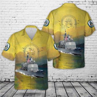 Us Navy Hawaiian Shirt, Us Navy Uss Princeton Ticonderoga-Class Guided Missile Cruiser Hawaiian Shirt | Newhawaiianshirts AU