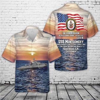 Us Navy Hawaiian Shirt, Us Navy Uss Montgomery Independence-Class Littoral Combat Ship Hawaiian Shirt | Newhawaiianshirts UK