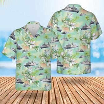 Us Navy Hawaiian Shirt, Us Navy Uss Green Bay Hawaiian Shirt, Military Hawaiian Shirt | Newhawaiianshirts CA