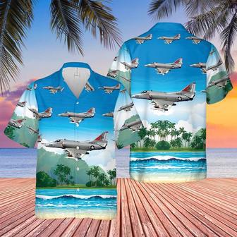 Us Navy Hawaiian Shirt, Us Navy Skyhawk Of Hawaiian Shirt, Military Hawaiian Shirt | Newhawaiianshirts CA