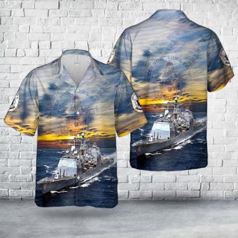 Us Navy Hawaiian Shirt, Us Navy Uss Yorktown Ticonderoga-Class Guided Missile Cruiser Hawaiian Shirt | Newhawaiianshirts AU