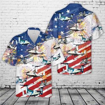 Us Navy Hawaiian Shirt, Us Navy Bell Boeing Osprey, Of July Hawaiian Shirt, Military Hawaiian Shirt | Newhawaiianshirts CA